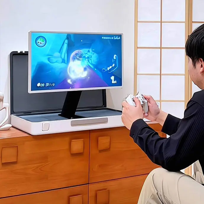 جهاز تابلت اندرويد لوحي محمول 27 بوصة من باورولوجي, بشاشة لمس وبطارية بسعة 6800 مللي امبير - ابيض | Powerology 27” UHD Android Portable Outdoor Tablet 8GB RAM 128GB Storage – White