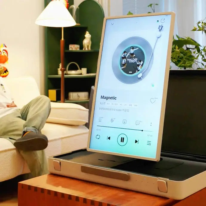 جهاز تابلت اندرويد لوحي محمول 27 بوصة من باورولوجي, بشاشة لمس وبطارية بسعة 6800 مللي امبير - ابيض | Powerology 27” UHD Android Portable Outdoor Tablet 8GB RAM 128GB Storage – White