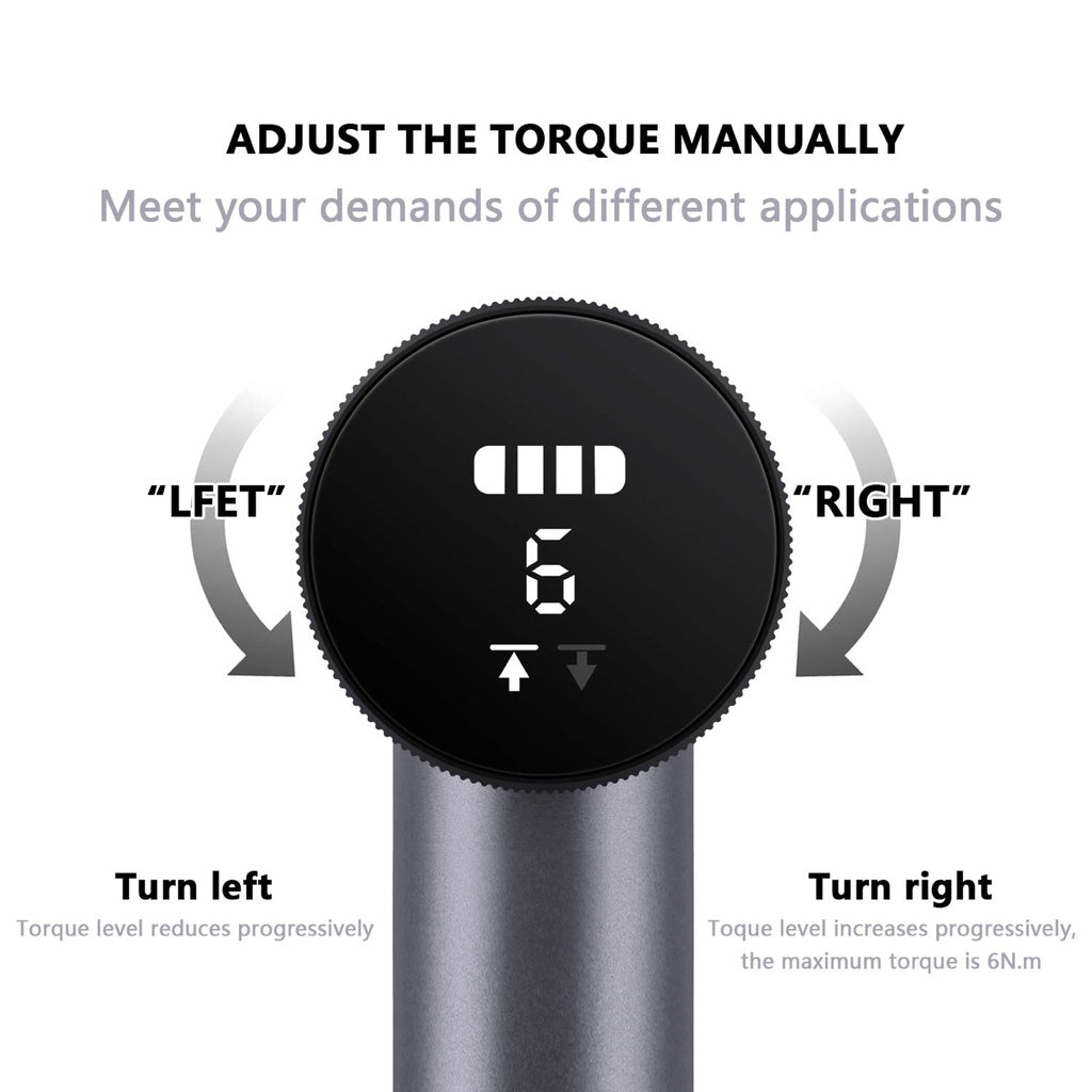 مفك كهربائي باورولوجي 30 قطعة متعدد السرعات بشاشة رقمية | Powerology 30-in-1 Electric Screwdriver Gun Digital Display & 6-Speed Levels