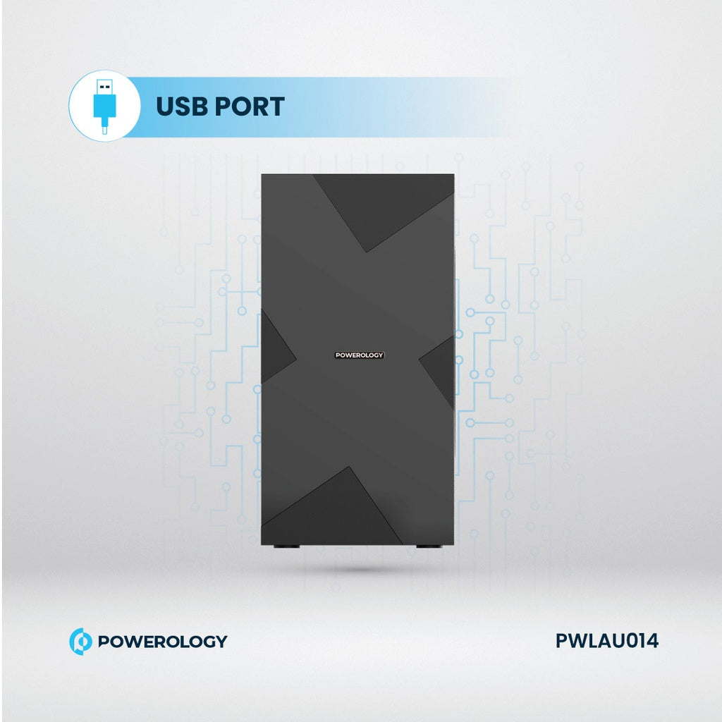 نظام سماعات المسرح المنزلي 5.1CH من باورولوجي - اسود | Powerology 5.1CH Home Theater Speaker System – Black