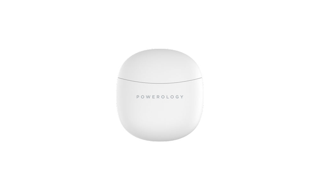 سماعات باورولوجي ستيريو بلس اللاسلكية , 4 ساعات تشغيل - ابيض | Powerology Bluetooth Stereo Buds Plus, 4H Playtime - White.
