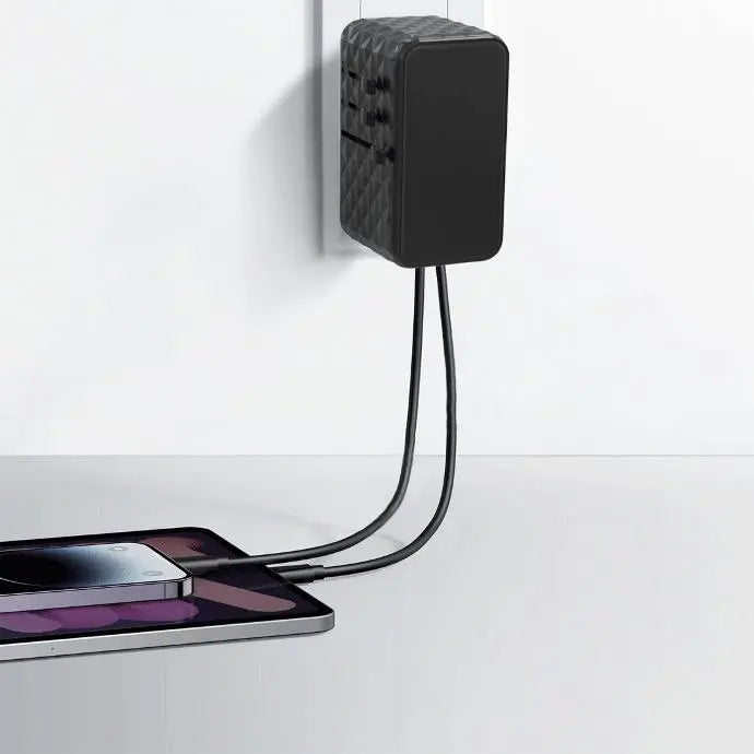 باورولوجي شاحن GaN عالمي فائق السرعة باربعة منافذ وبقدرة 100 واط | Powerology 4-Port Universal GaN Super Charger 100W.