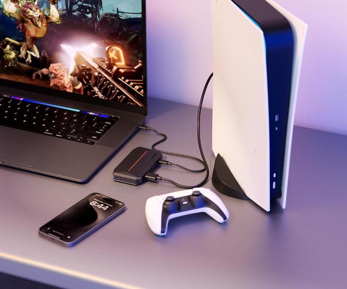 باورولوجي كارت التقاط فيديو وصوت بدقة 4K للبث للاجهزة المتعددة | Powerology Audio & Video 4K Capture Card Multi-Device Broadcasting