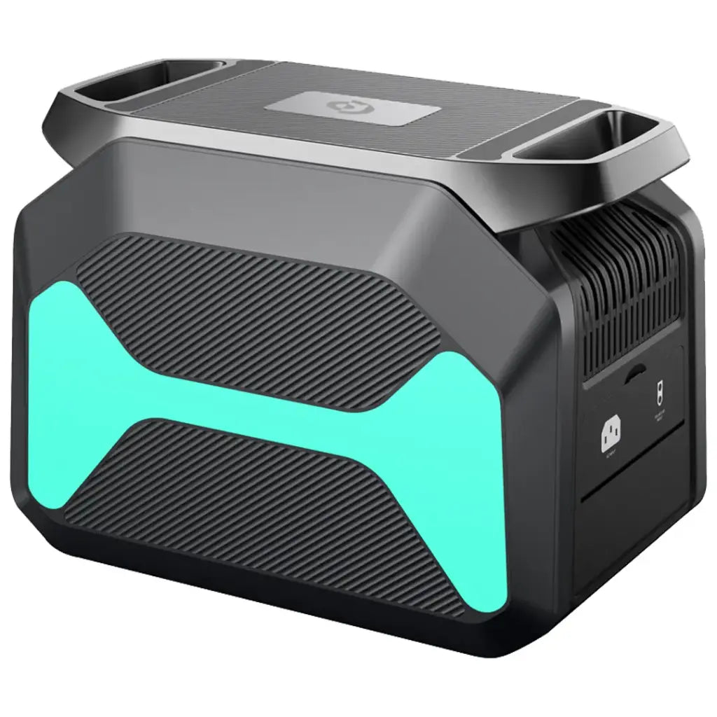 محطة طاقة باورولوجي المحمولة بقدرة 1800 واط وبسعة 1024 واط /ساعة - اسود | Powerology 1800W Portable Power Station with 1024Wh Capacity – Black