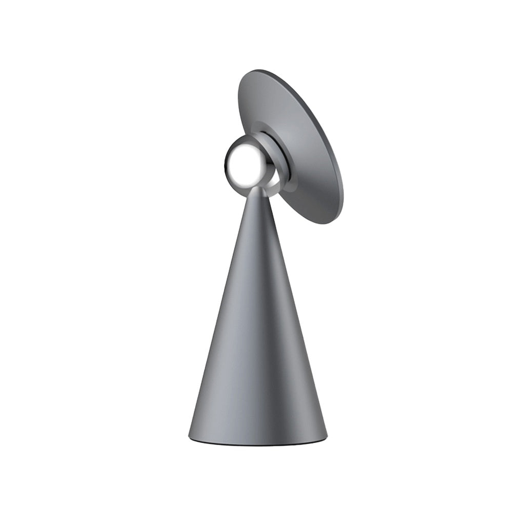 حامل هاتف مكتبي مغناطيسي من باورولوجي بتقنية ماج سيف - رمادي غامق | Powerology Desktop Conical Magsafe Phone Holder with 17*N5 Magnets - Dark Grey