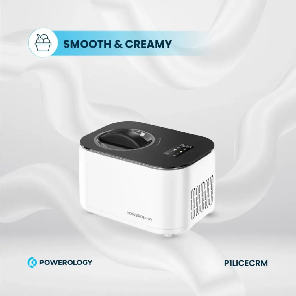 Powerology 1L Ice Cream Machine with Touch Display – ماكينة آيس كريم باورولوجي 1 لتر بشاشة لمس