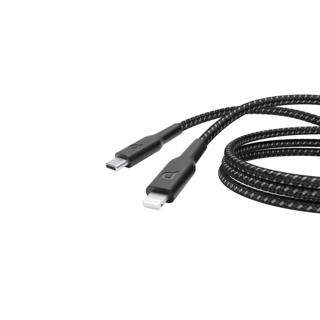 كيبل باورولوجي مضفر يو اس بي سي الى لايتننغ بطول 2 متر, شحن سريع 60 واط | Powerology New Braided Type-C to Lightning Cable 2M PD 60W.