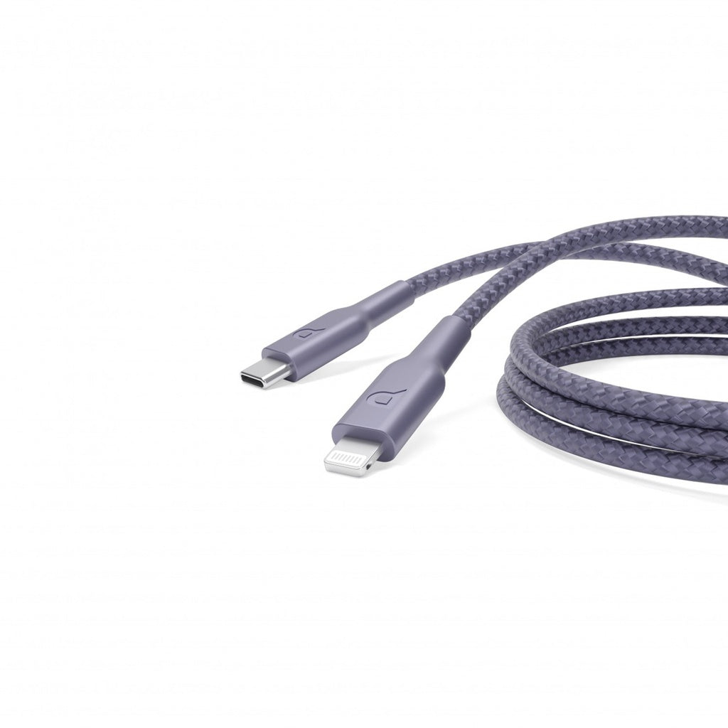 كيبل باورولوجي مضفر يو اس بي سي الى لايتننغ بطول 2 متر, شحن سريع 60 واط | Powerology New Braided Type-C to Lightning Cable 2M PD 60W.