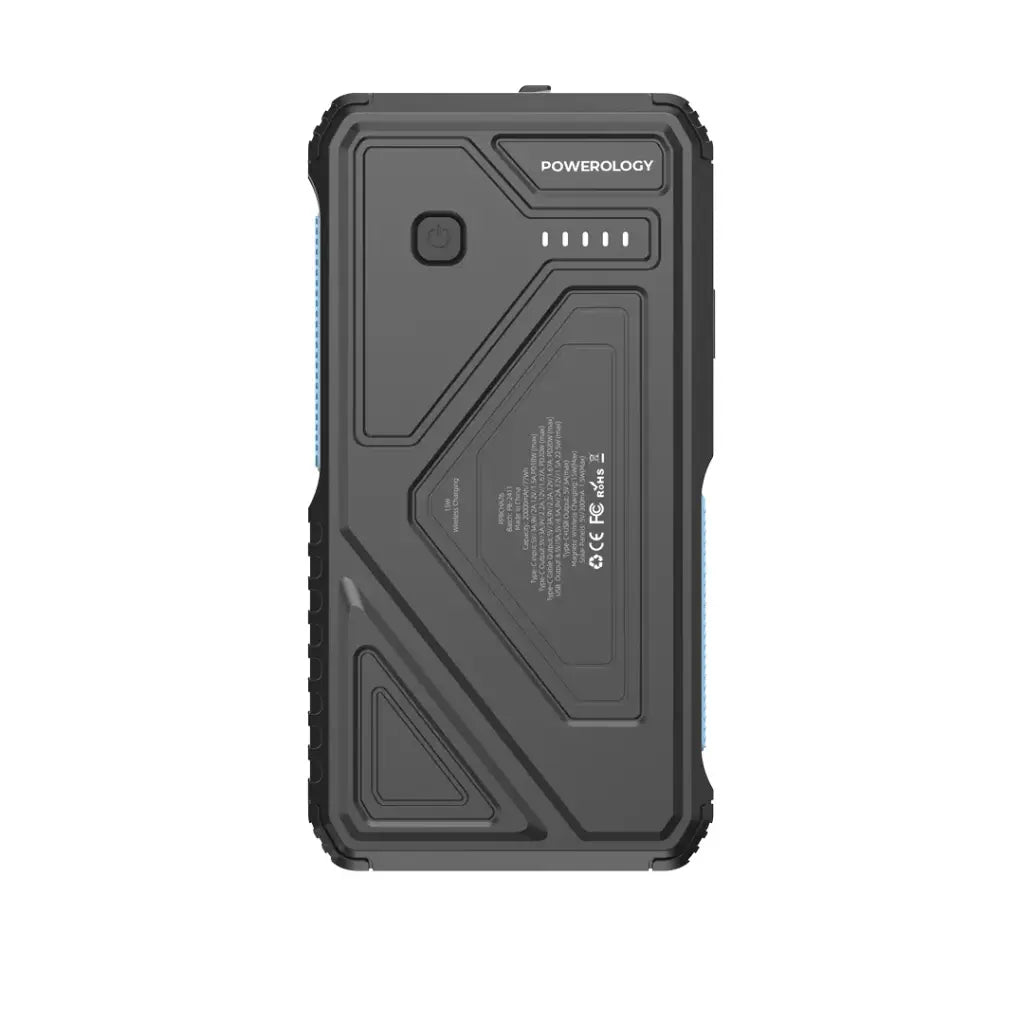 ثلاجة محمولة بعجلات بقدرة 90 واط من باورولوجي مع صانعة ثلج - اسود | Powerology 90W Portable Refrigerator with Ice Maker & Wheels – Black