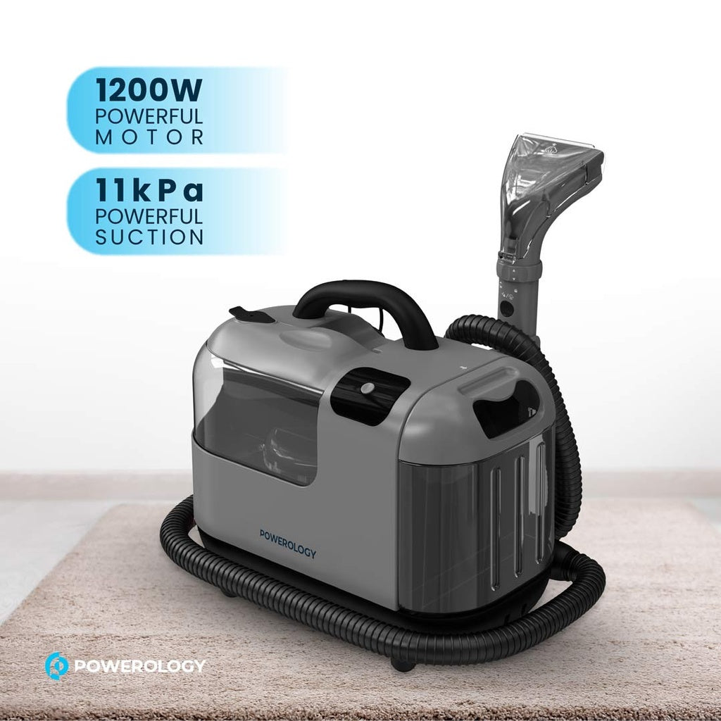جهاز تنظيف السجاد والكنب من باورولوجي بقدرة 1200 واط - رمادي | Powerology Carpet & Upholstery Spot Cleaner 1200W - Grey
