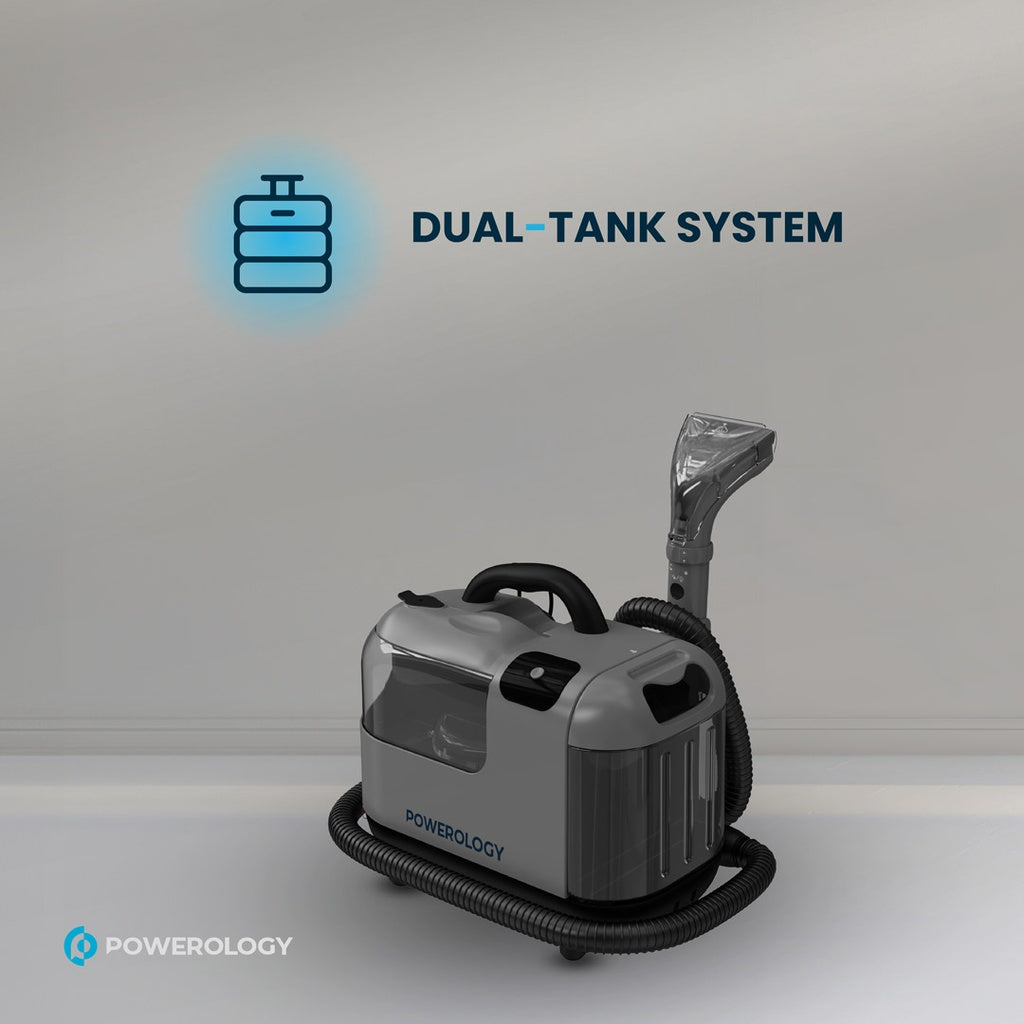جهاز تنظيف السجاد والكنب من باورولوجي بقدرة 1200 واط - رمادي | Powerology Carpet & Upholstery Spot Cleaner 1200W - Grey