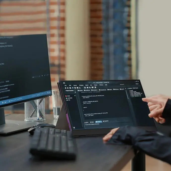 باورولوجي شاشة محمولة فائقة النحافة بدقة Full HD وحجم 15.6 بوصة - اسود | Powerology Ultra-Slim Full HD Portable Monitor 15.6" - Black