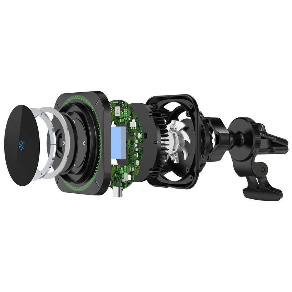 Powerology MagSafe Qi2 15W Fast Charger - شاحن باورولوجي MagSafe Qi2 سريع 15 واط مع تبريد وإضاءة RGB