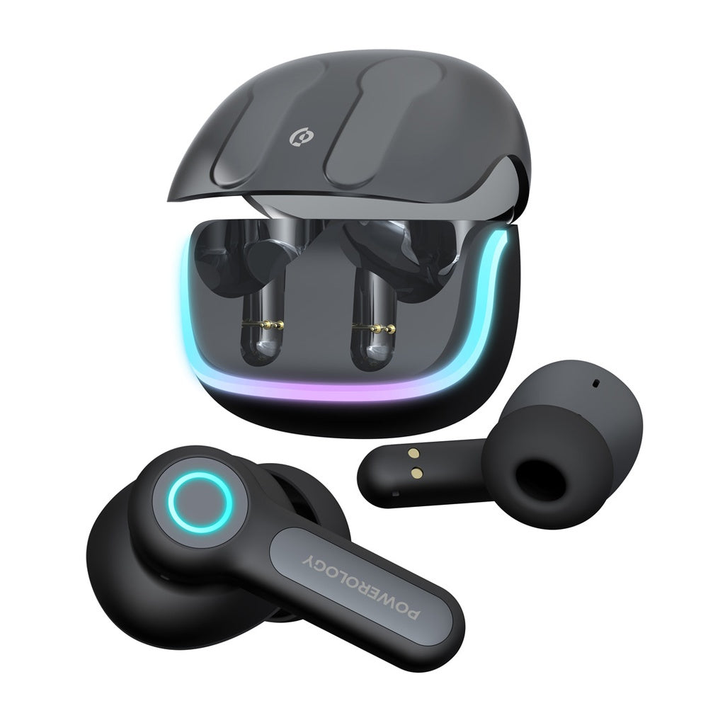 سماعة باورولوجي TWS اللاسلكية بتقنية عزل الضوضاء واربعة مايكروفونات | Powerology Quad Mic ENC TWS Earphone.