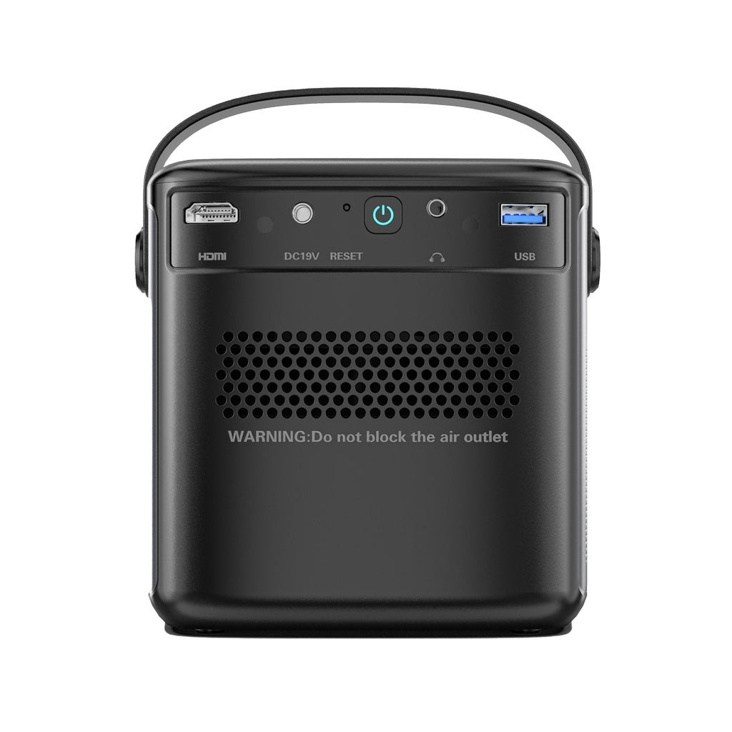 بروجكتور محمول بدقة 4K وبطارية بسعة 15000 مللي امبير من باورولوجي - اسود | Powerology 4K GTV Portable Projector with 15000 mAh Battery – Black