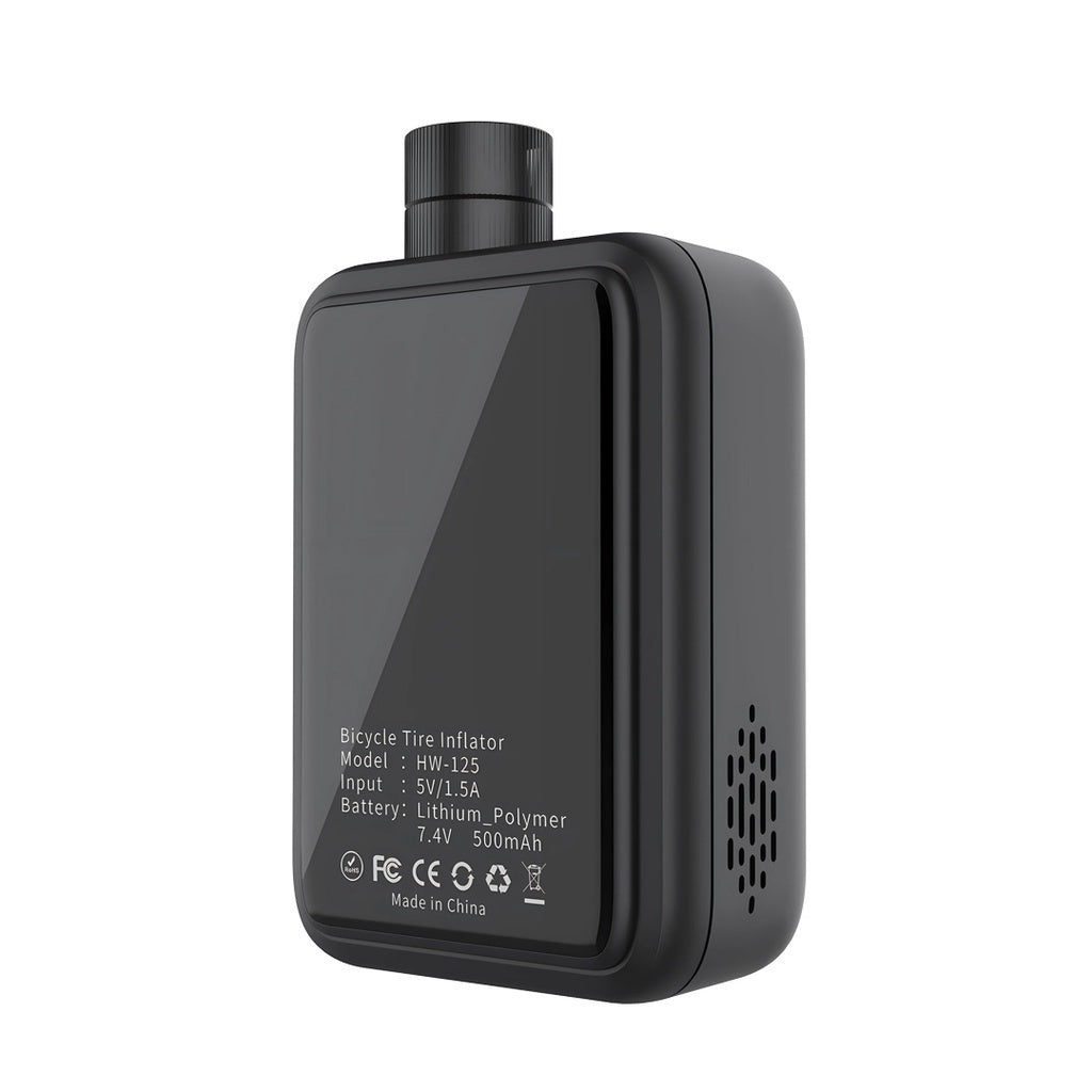 منفاخ هواء محمول من باورولوجي, بضغط 110PSI وبطارية 1000mAh - اسود | Powerology 110PSI Mini Pocket Air Pump 1000mAh – Compact Design – Black.