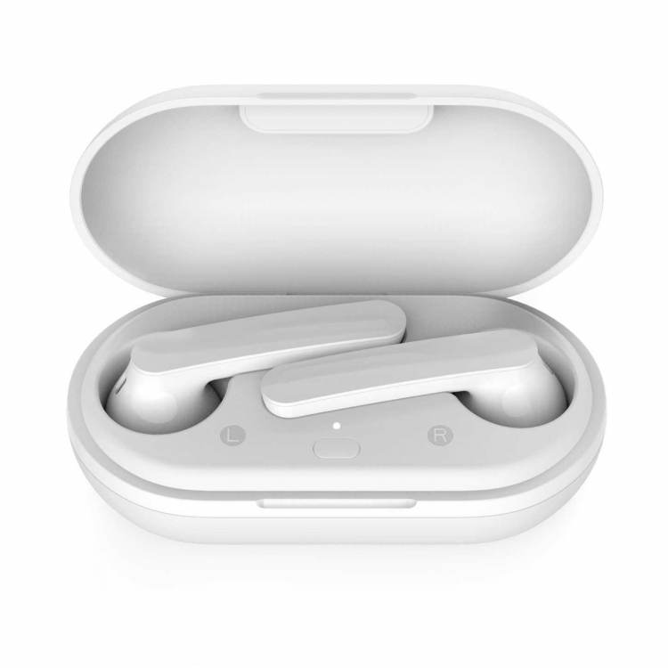 سماعات باورولوجي ستيريو اللاسلكية, تشغيل حتى 16 ساعة - ابيض | Powerology True Wireless Stereo Buds, 16H Playtime - White.