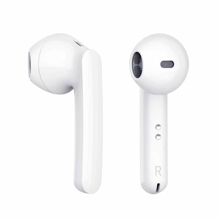 سماعات باورولوجي ستيريو اللاسلكية, تشغيل حتى 16 ساعة - ابيض | Powerology True Wireless Stereo Buds, 16H Playtime - White.