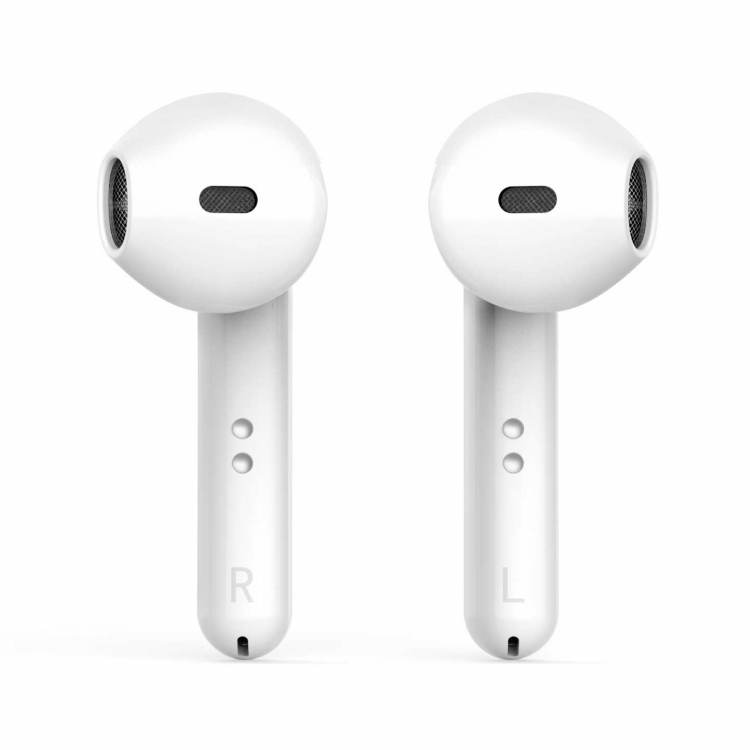 سماعات باورولوجي ستيريو اللاسلكية, تشغيل حتى 16 ساعة - ابيض | Powerology True Wireless Stereo Buds, 16H Playtime - White.