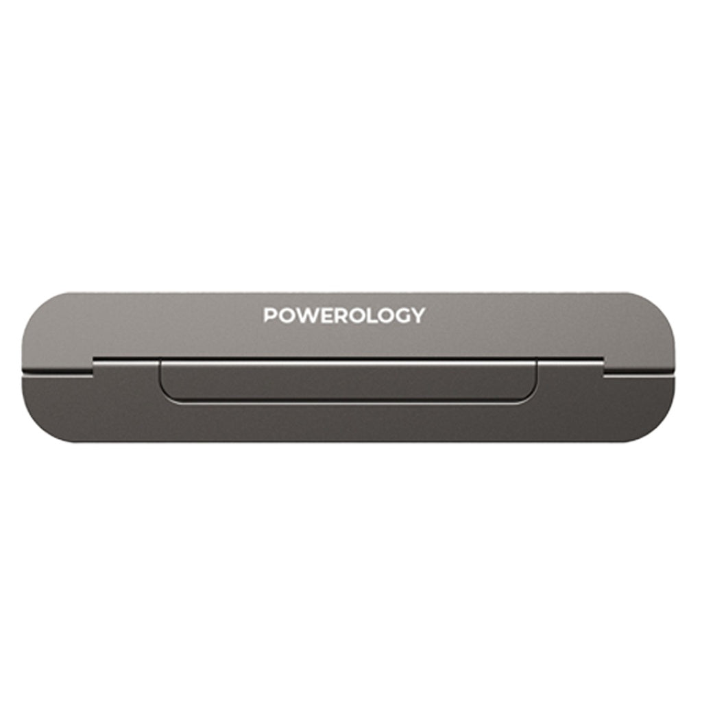 حامل لابتوب باورولوجي المنيوم قابل للطي ومحمول - رمادي | Powerology Aluminum Foldable and Portable Laptop Stand – Grey.