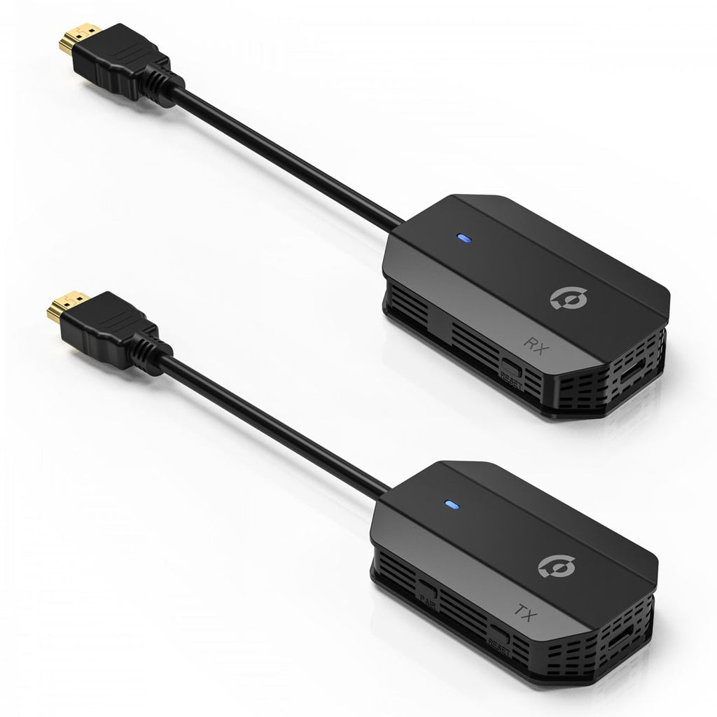 باورولوجي محول HDMI لاسلكي مع كيبل يو اس بي سي بدقة Full HD 1080P - اسود | Powerology Wireless HDMI Mirroring Adaptor Pair with USB-C Cable Full HD 1080P - Black