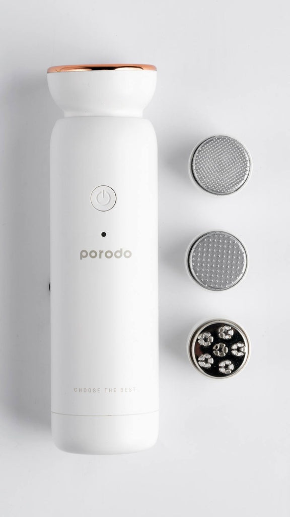 مزيل مسامير القدم المحمول واللاسلكي من بورودو, بطارية بسعة 2000 مللي امبير - ابيض | Porodo LifeStyle Mini Cordless & Portable Foot Callus Remover 5W 2000mAh - White
