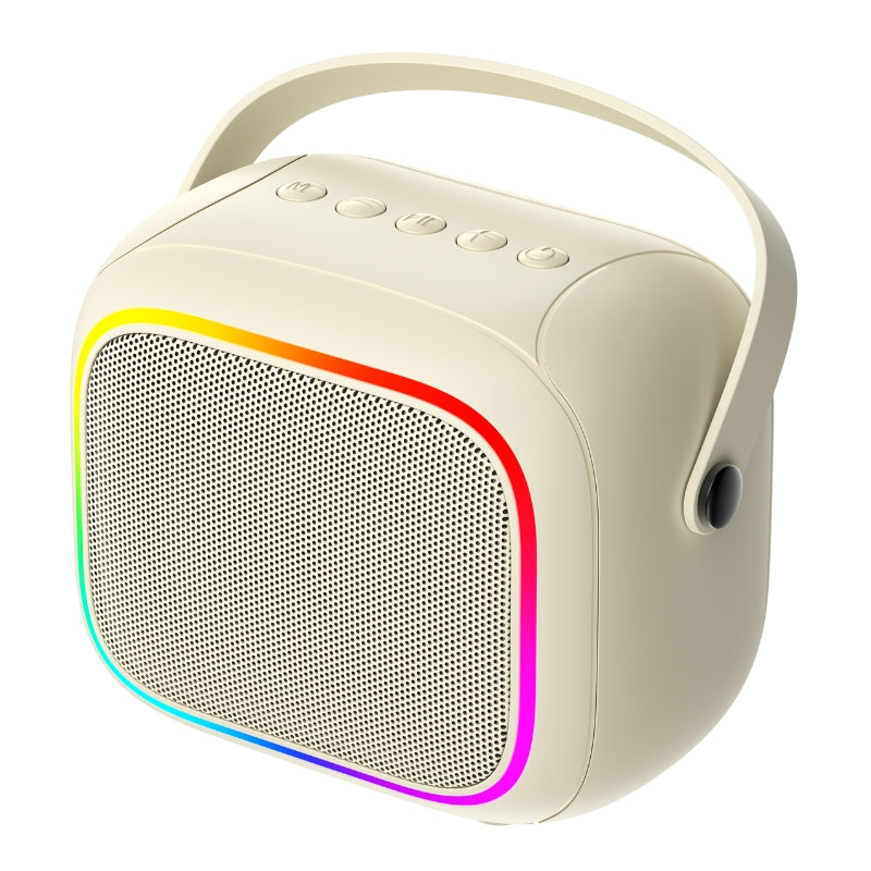 Havit SK818BT Mini Karaoke Bluetooth Speaker Beige - مكبر صوت كاريوكي بلوتوث صغير بلون البيج من هافيت