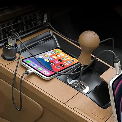 شاحن سيارة بقدرة 100 مع منفذين تايب سي ومنفذ يو اس بي من راف باور - RAVPower PD 100W 3-Port Car Charger