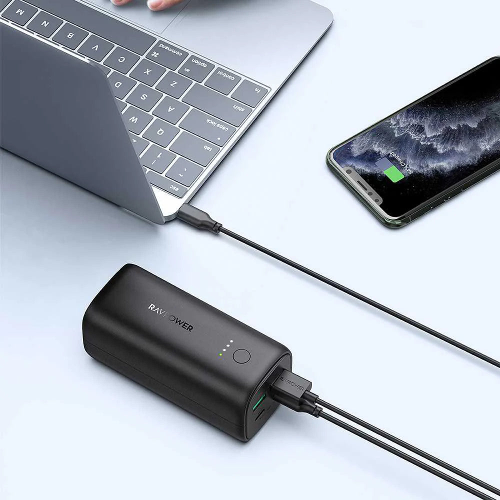 باور بانك بسعة 20 الف ميلي أمبير بقدر 50 واط من راف باور - RAVPower RP-PB208 50W Total 20000mAh Portable Charger Model