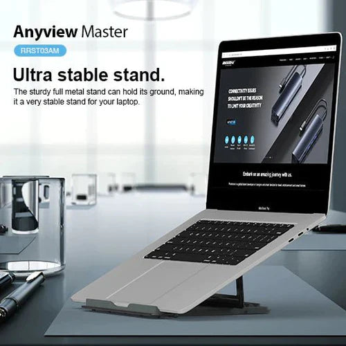 RockRose Stand Laptop Metal Any View Master 4-Level - حامل لاب توب روك روز معدني 4 مستويات