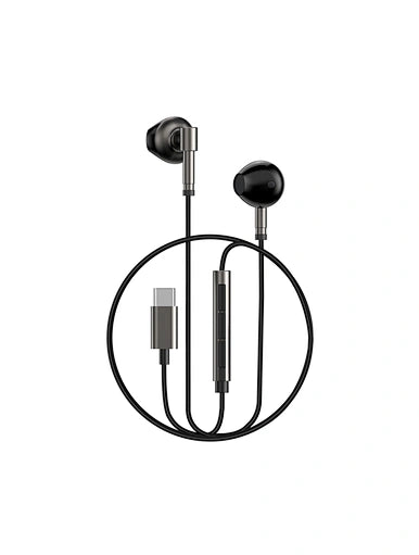 WiWU Ergonomic Design Type C Headsets 120cm Wired Sports Earphone - سماعات رأس بتصميم مريح من النوع سي مقاس 120 سم سلكية للرياضة من ويوو