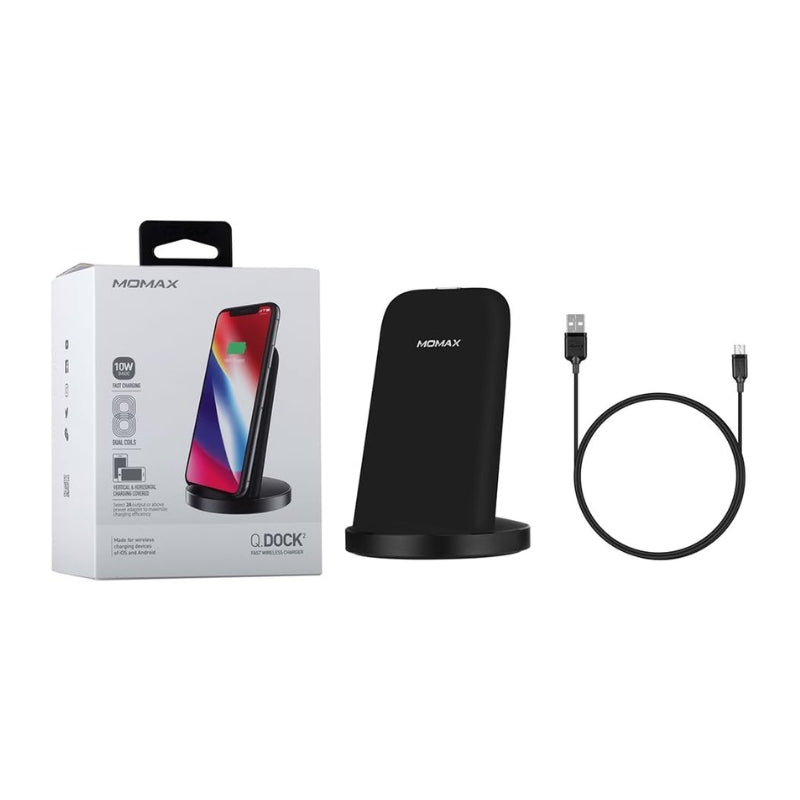 شاحن موماكس Q.Dock 2 اللاسلكي بقدرة 10 واط | MOMAX Q.Dock 2 Wireless Charger 10W