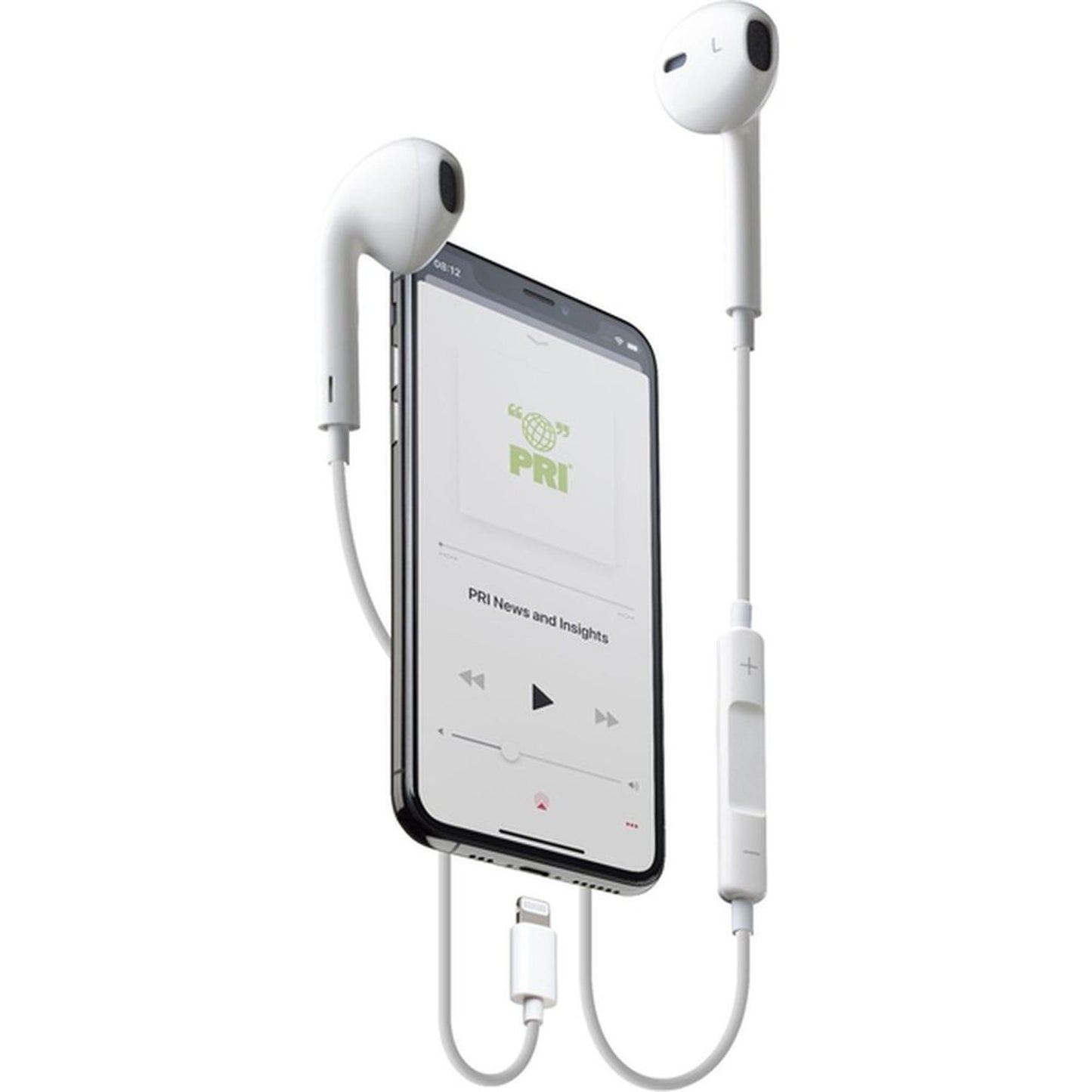 سماعة داخل الاذن سليولارلاين - Cellularline Wired In Ear Lightning Earphone White