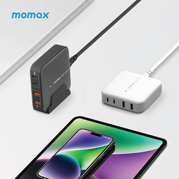 Momax ONEPLUG 100W 4-Port GaN Desktop Charger - شاحن مكتبي بأربع منافذ بقدرة 100واط من موماكس