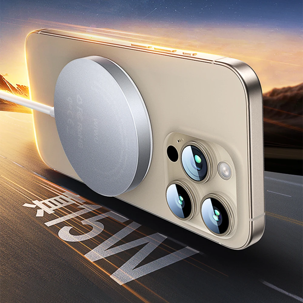 شاحن ويوو WI-W029 لاسلكي مغناطيسي بقدرة شحن 15 واط - ابيض | WiWU Wi-W029 Qi2.0 Magnetic Wireless Charger 15W - White