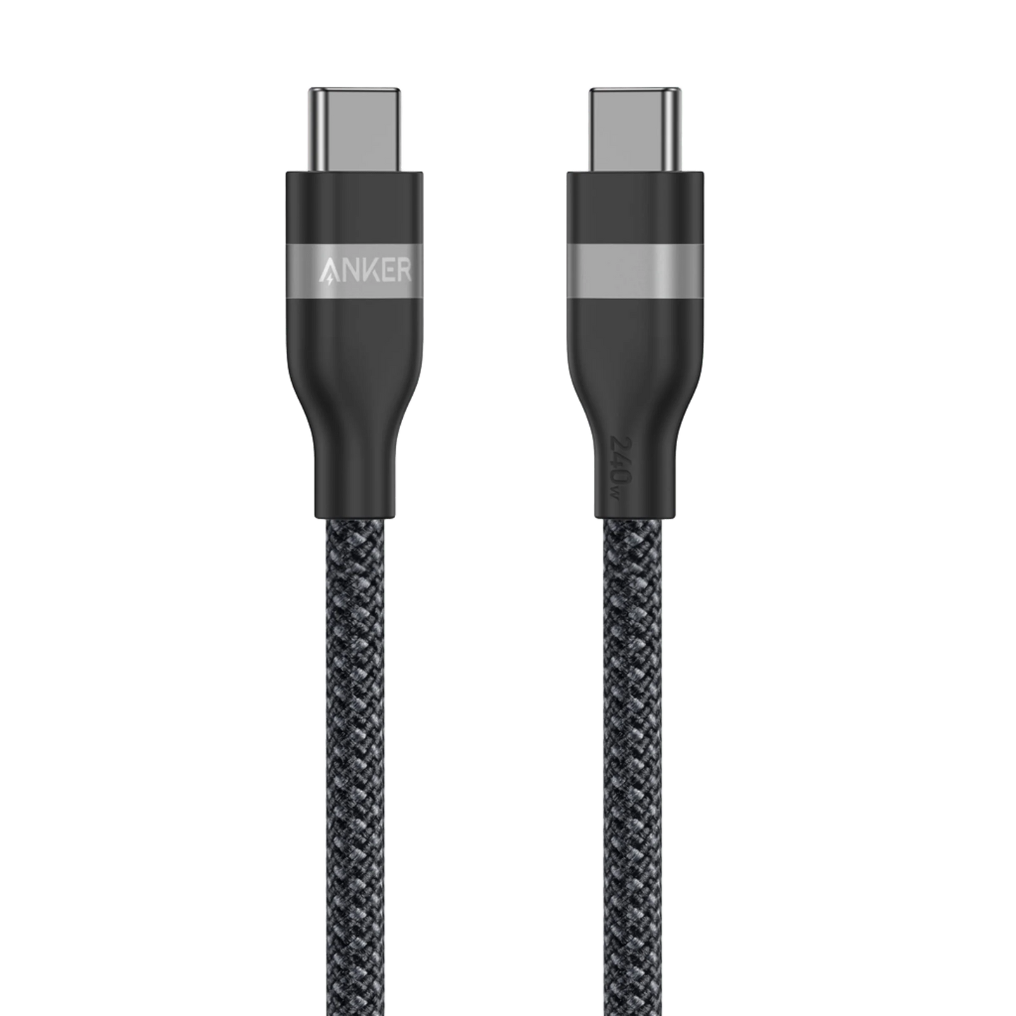 كيبل أنكر مضفر يو اس بي سي الى يو اس بي سي بقدرة 240 واط وطول 1.8 متر | Anker Braided USB-C to USB-C Cable 6ft, 240W