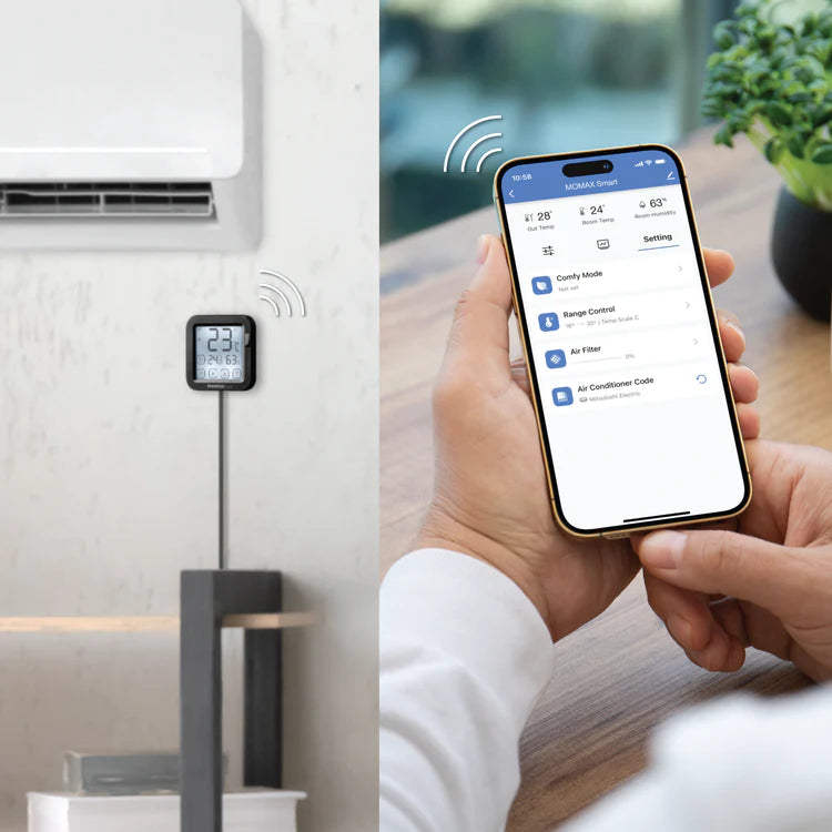 Momax Smart IoT Air Conditioner Controller | Wi-Fi Smart AC Remote - جهاز تحكم ذكي بالتكييف من موماكس, وحدة تحكم بالتكييف عبر WIFI