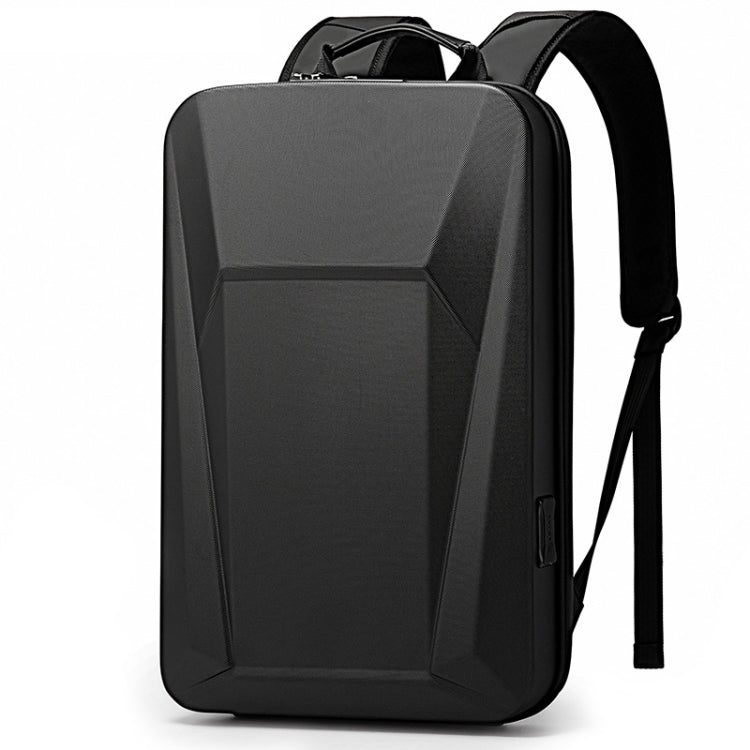 حقيبة ظهر بانجي بغطاء صلب للابتوب مع قفل TSA - اسود | BANGE Hard Shell Compact Laptop Backpack with TSA Lock – Black