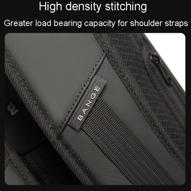 حقيبة ظهر بانجي بغطاء صلب للابتوب مع قفل TSA - اسود | BANGE Hard Shell Compact Laptop Backpack with TSA Lock – Black