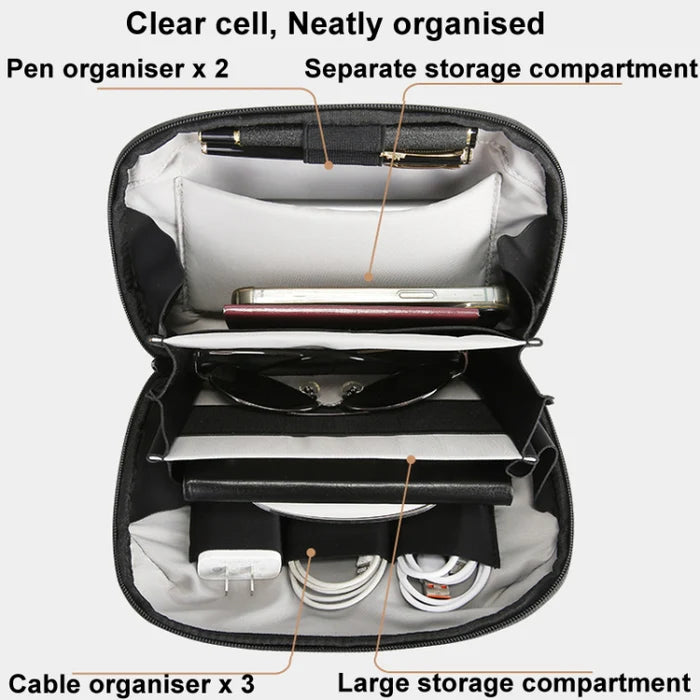 BANGE BG-6800 Accessory Organizer Handbag | حقيبة يد صغيرة من بانج لتنظيم الاكسسوارات والالكترونيات