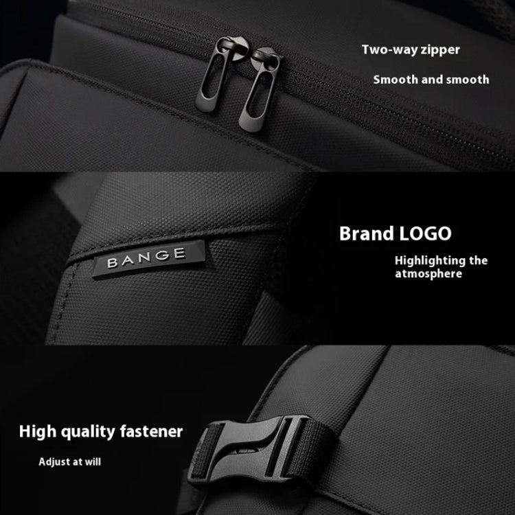 حقيبة ظهر بانجي للسفر بسعة كبيرة - اسود | BANGE Travel Backpack – Black