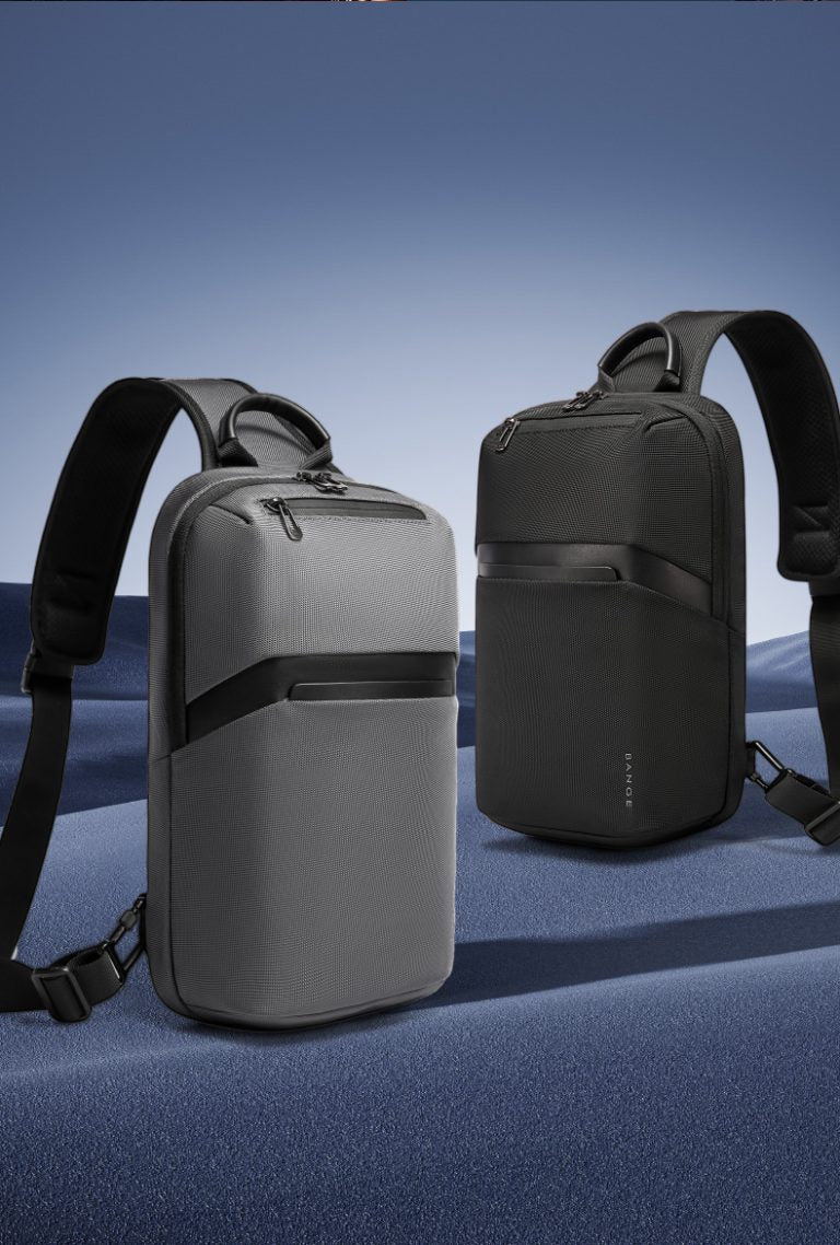 BANGE Multi-functional Men's Oxford Crossbody Anti-theft Shoulder Chest Bag with USB Port | حقيبة كتف رجالية من بانجي متعددة الاستعمالات ومقاومة للماء, مع منفذ يو اس بي