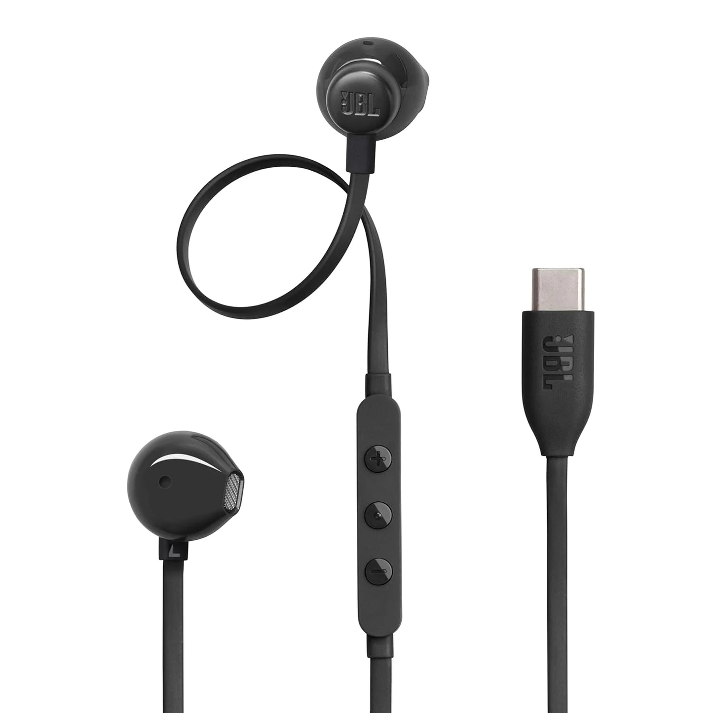 سماعات جي بي ال 305C السلكية عالية الدقة بمنفذ تايب سي - اسود | JBL Tune 305C Wired In-Ear Type-C Hi-Res Headphones – Black