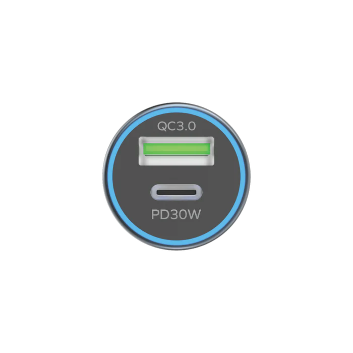 Momax MoVe 30W Dual-Port Fast Car Charger - شاحن سيارة موماكس موف مزدوج المنافذ بقوة 30 واط – شحن سريع