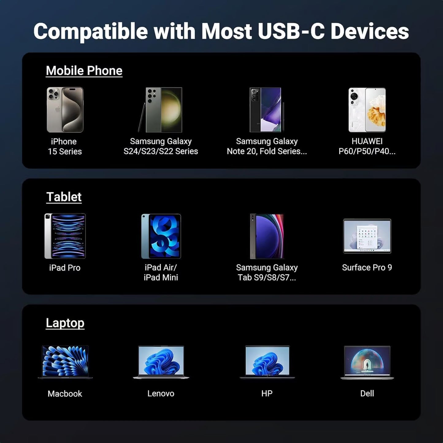 سماعات سلكية Ugreen بمنفذ Type-C - UGREEN Wired Earphones with Type-C Connector