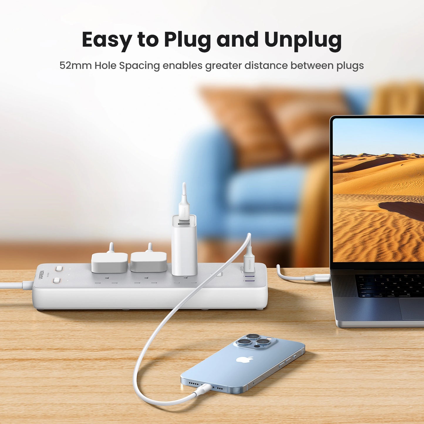 Parzûna Hêzê ya AC ya UGREEN S551 65W 6-Purzîl bi 2 Portên Type-C û 2 Portên USB-A, Parastvana Bilindbûna Voltaja Bilind, û Kapasîteya Barkirinê ya 65W |