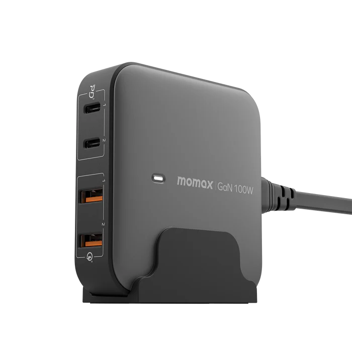 Momax ONEPLUG 100W 4-Port GaN Desktop Charger - شاحن مكتبي بأربع منافذ بقدرة 100واط من موماكس