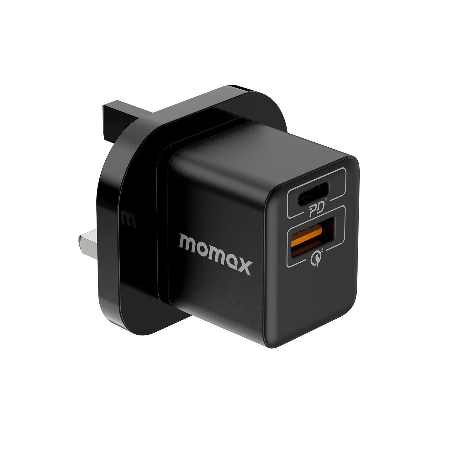 Momax One Plug 20W 2-Port Mini Charger | Dual Port Fast Charger - شاحن موماكس وان بلاج صغير بقدرة 20 واط, شاحن سريع مزدوج المنفذ