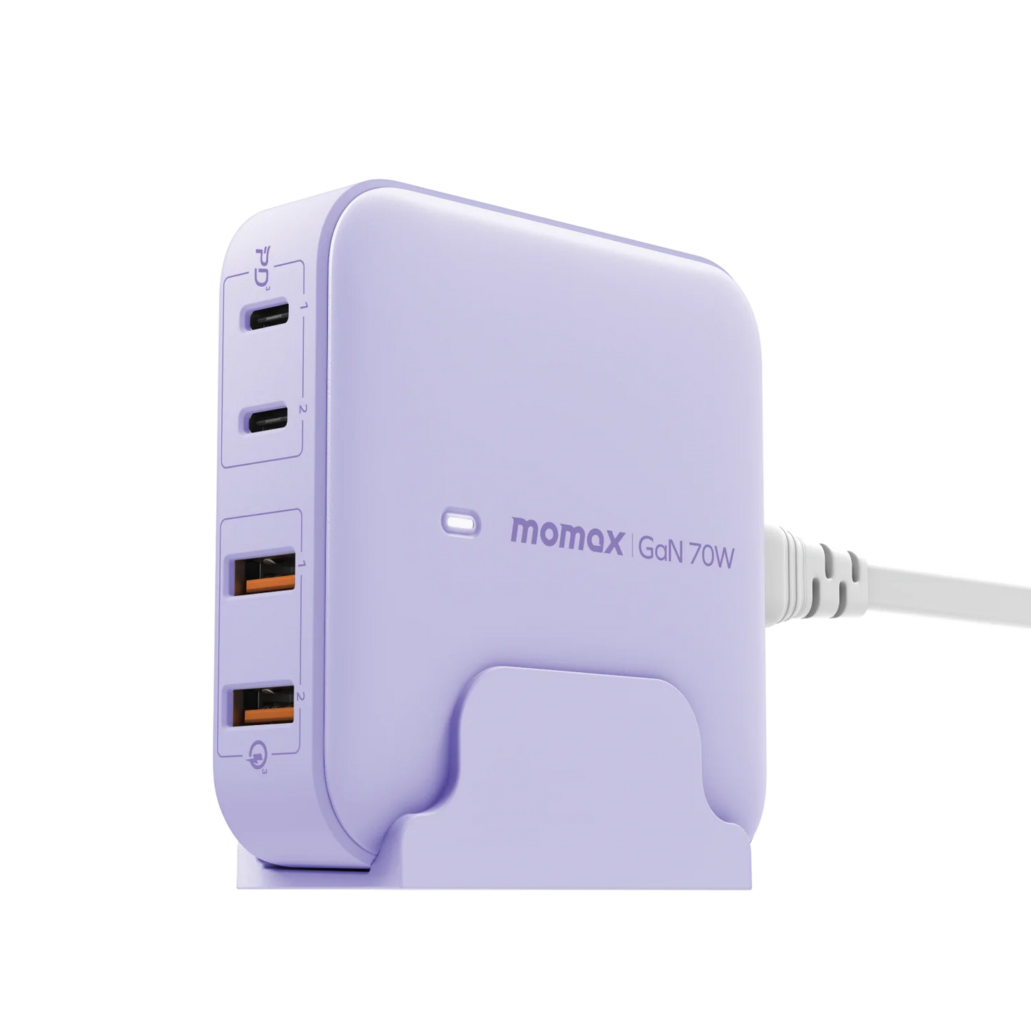 Momax One Plug 70W e-Port Desktop Charger | Multi-Port Fast GaN Charging Hub - شاحن مكتبي موماكس وان بلاج بقدرة 70 واط, شاحن سريع متعدد المنافذ