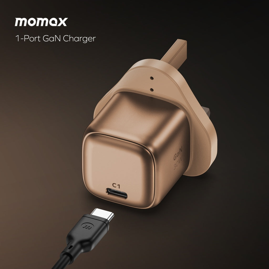 Momax 1-Charge 30W GaN USB-C Charger - شاحن موماكس 1-جارج بقدرة 30 واط, منفذ USB-C